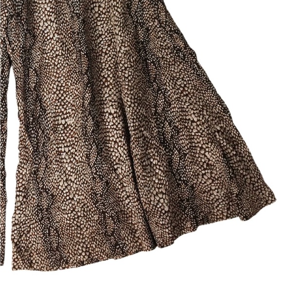 Anthropologie Skirted Wide-Leg Pants Reptile Snake Print Size 6 - Picture 13 of 15